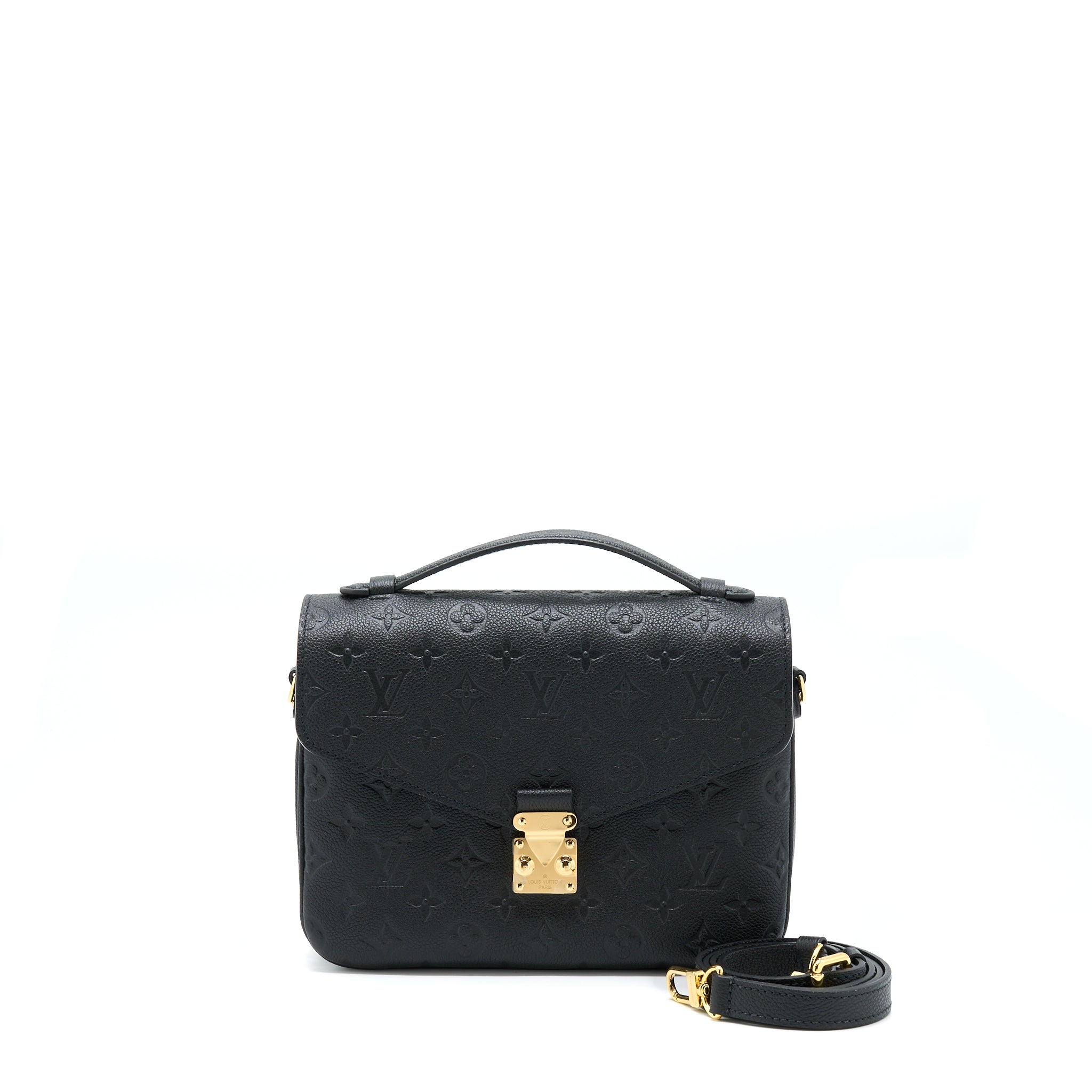 AAA Replica Louis Vuitton LV POCHETTE MÉTIS MONOGRAM EMPREINTE BLACK GHW