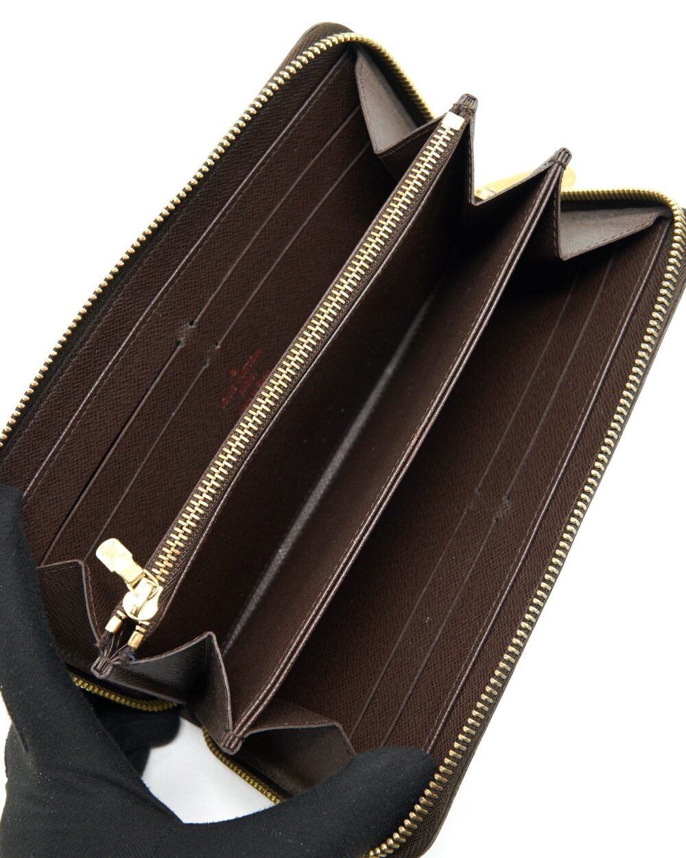AAA Replica Louis Vuitton LV ZIPPY WALLET IN DAMIER EBENE