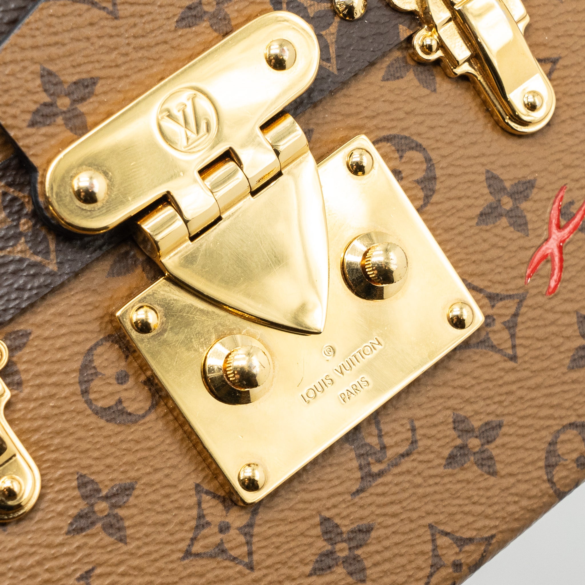 AAA Replica Louis Vuitton LV PETITE MALLE MONOGRAM REVERSE CANVAS GHW
