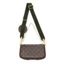 AAA Replica Louis Vuitton LV MULTI POCHETTE ACCESSORIES MONOGRAM CANVAS WITH KHAKI STRAP GHW