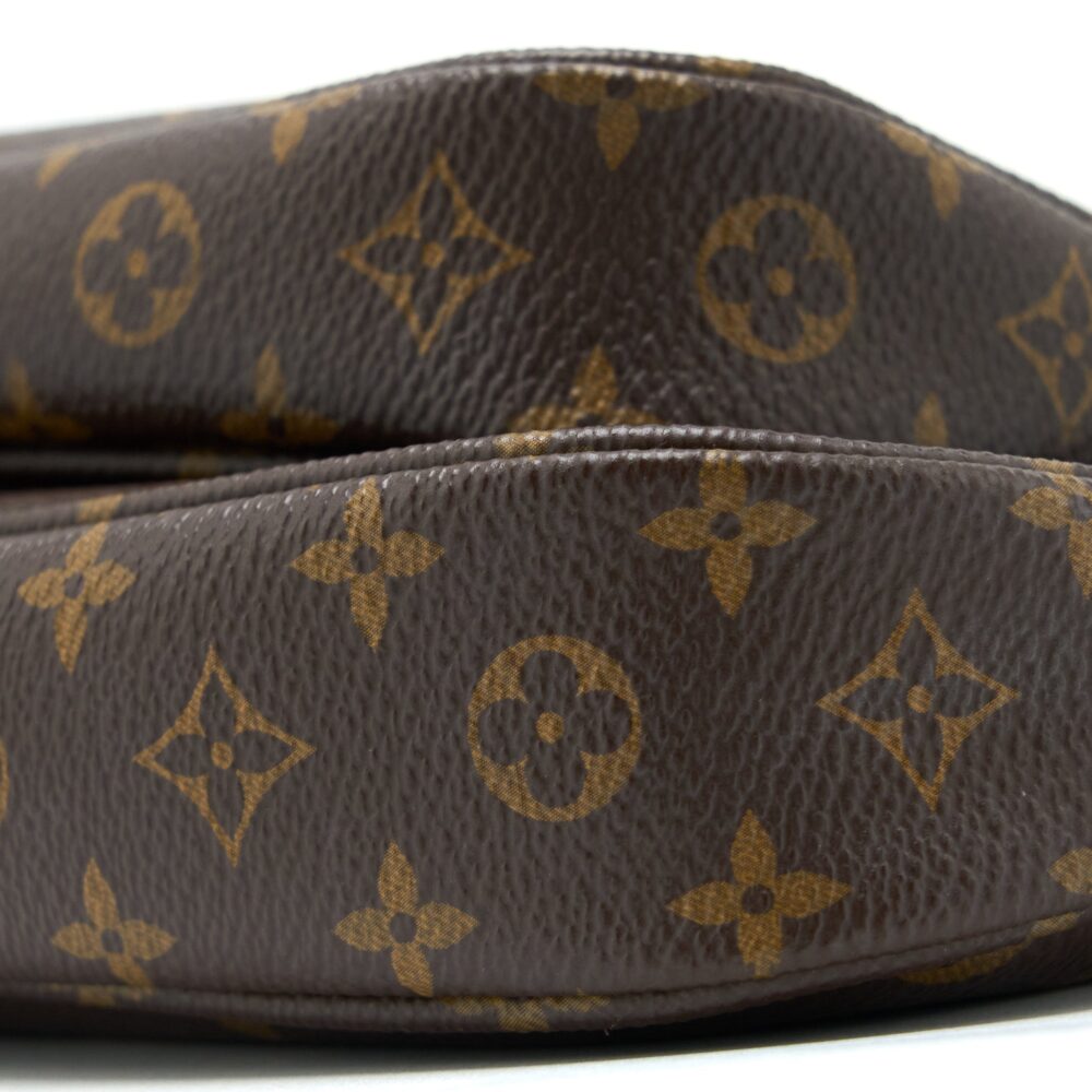 AAA Replica Louis Vuitton LV MULTI POCHETTE ACCESSORIES MONOGRAM CANVAS WITH KHAKI STRAP GHW
