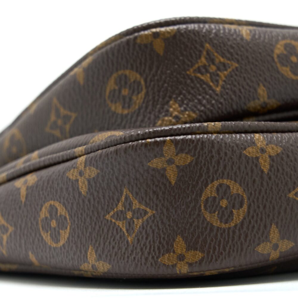 AAA Replica Louis Vuitton LV MULTI POCHETTE ACCESSORIES MONOGRAM CANVAS WITH KHAKI STRAP GHW