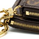 AAA Replica Louis Vuitton LV MULTI POCHETTE ACCESSORIES MONOGRAM CANVAS WITH KHAKI STRAP GHW