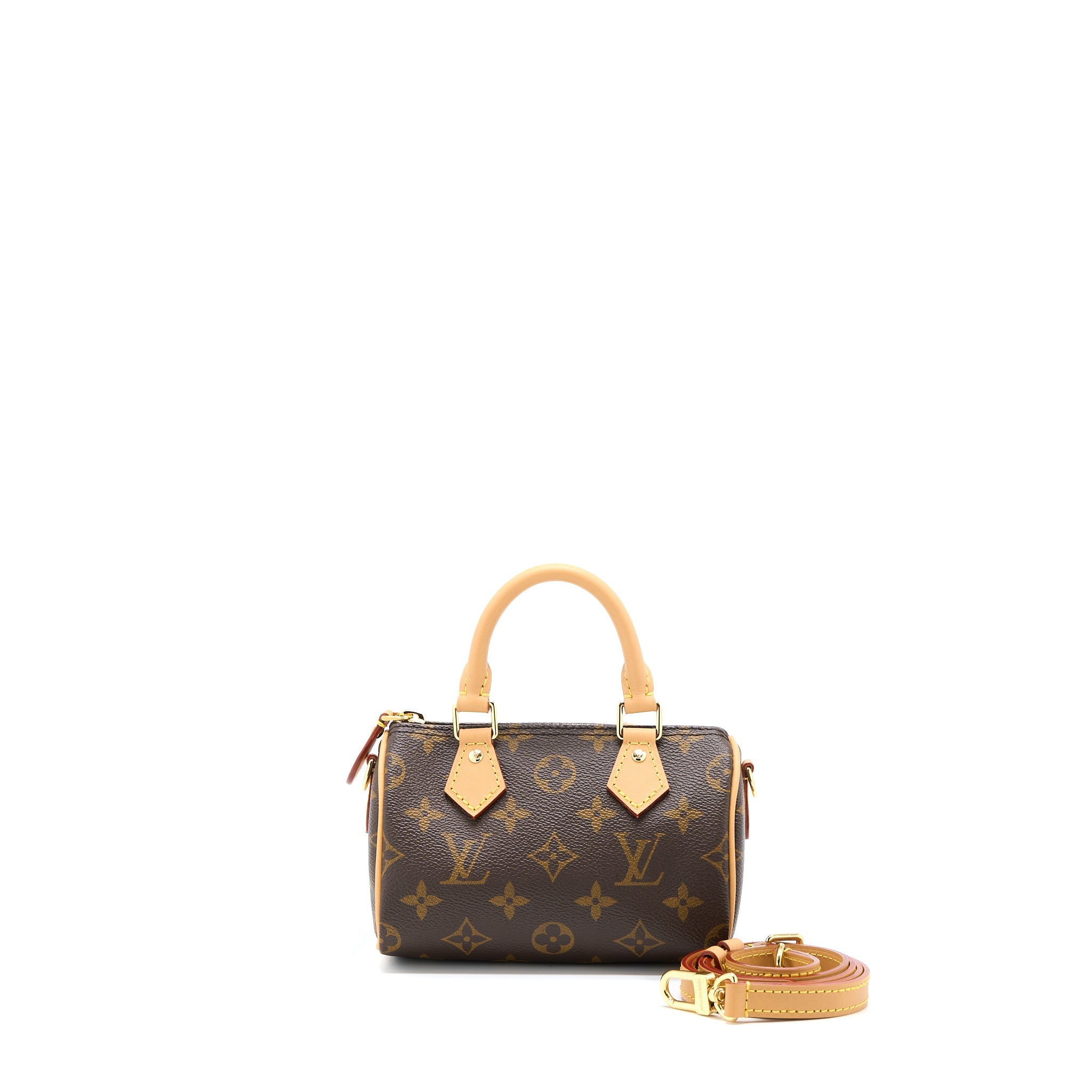AAA Replica Louis Vuitton LV NANO SPEEDY MONOGRAM CANVAS GHW(NEW VERSION)