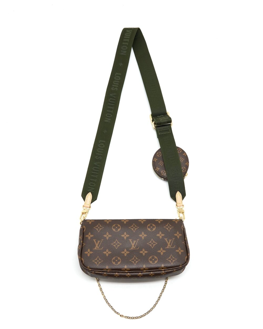AAA Replica Louis Vuitton LV MULTI POCHETTE WITH KHAKI STRAP