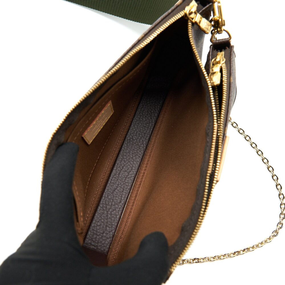 AAA Replica Louis Vuitton LV MULTI POCHETTE WITH KHAKI STRAP