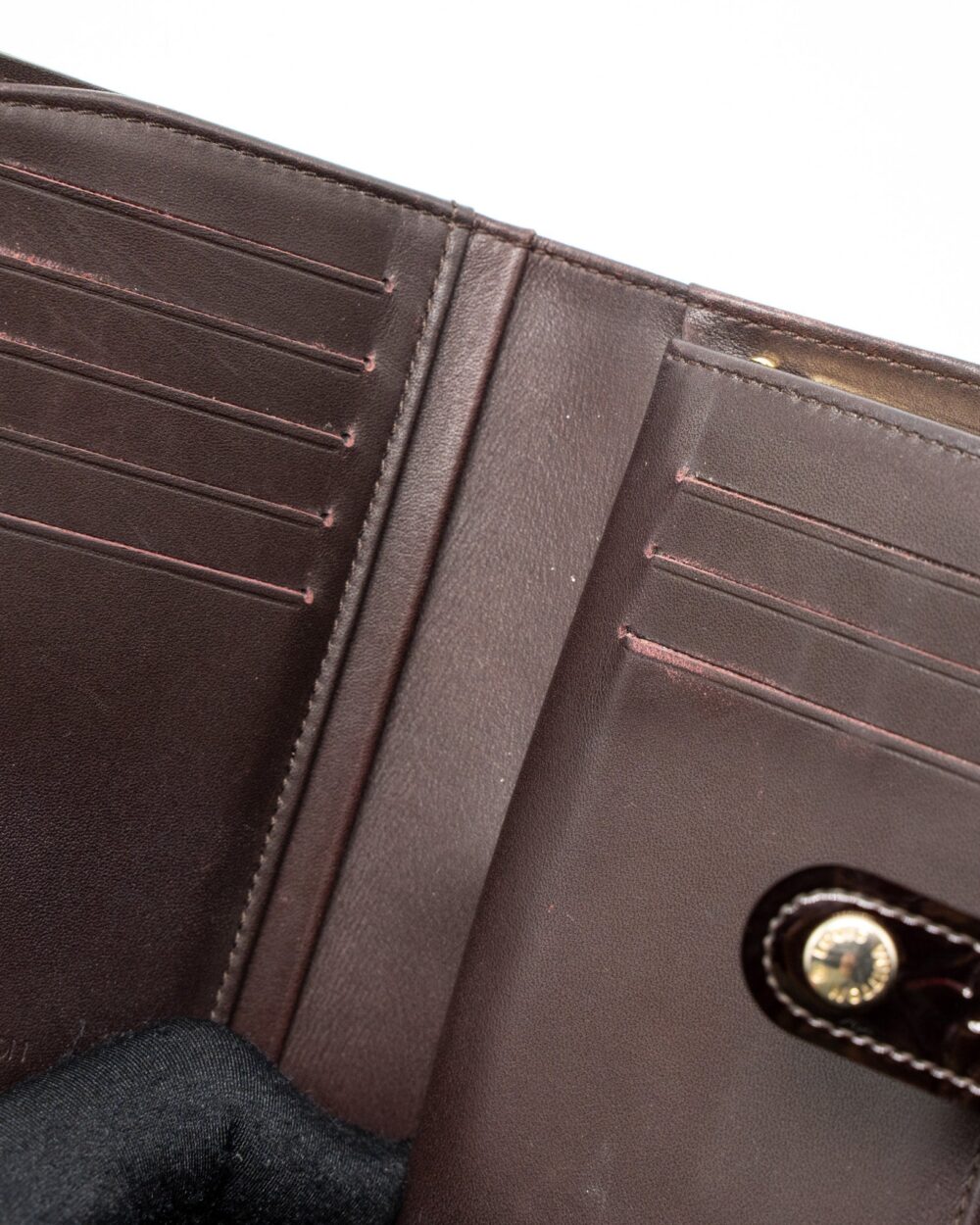 AAA Replica Louis Vuitton LV PORTEFEUILLE VIENNOIS PURSE WALLET MONOGRAM VERNIS AMARANTE GHW