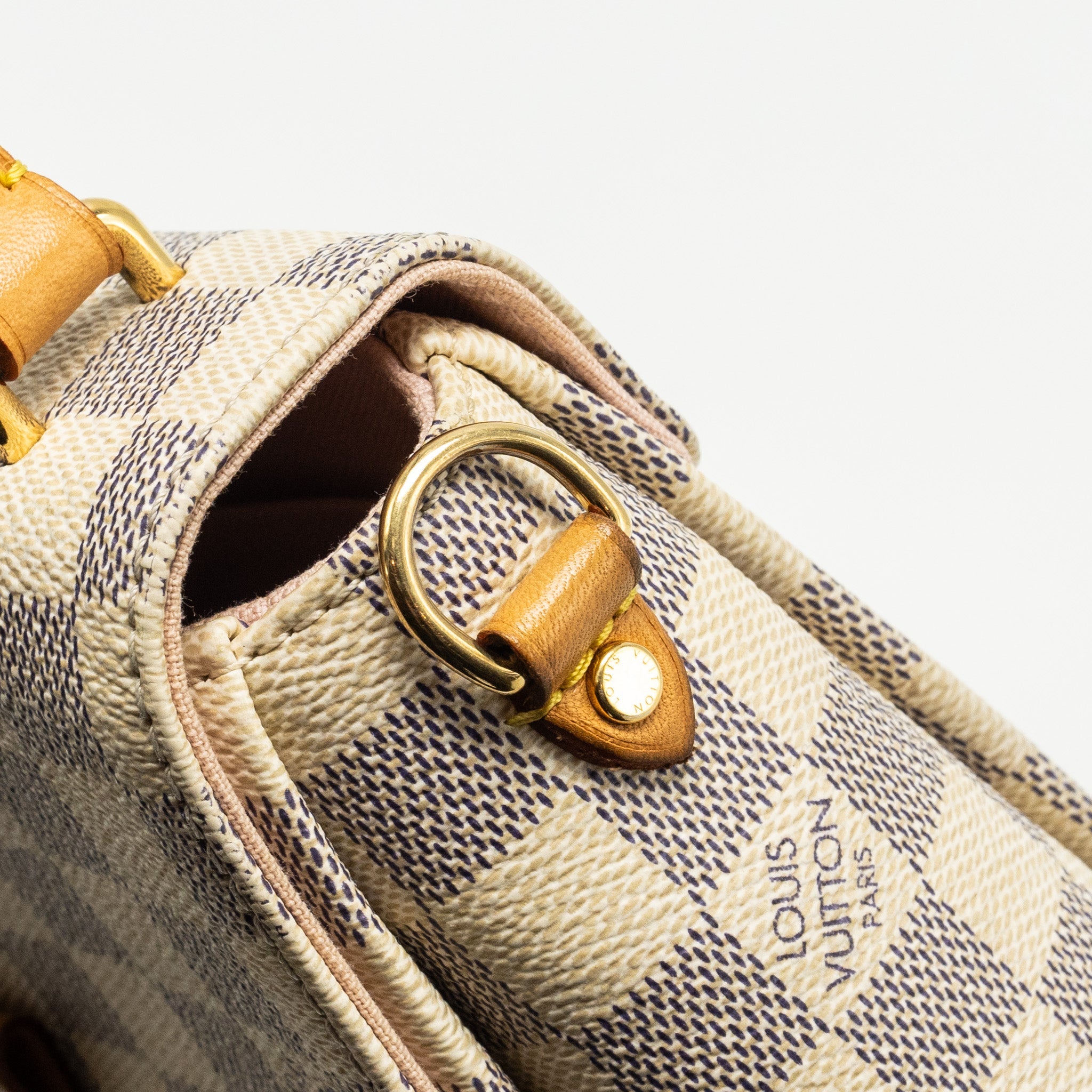 AAA Replica Louis Vuitton LV CROISETTE DAMIER AZUR CANVAS WHITE GHW