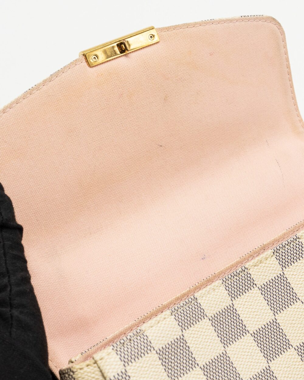 AAA Replica Louis Vuitton LV CROISETTE DAMIER AZUR CANVAS WHITE GHW 