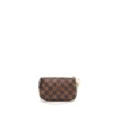 AAA Replica Louis Vuitton LV MINI POCHETTE ACCESSORIES DAMIER EBENE GHW