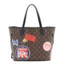 AAA Replica Louis Vuitton LV NEVERFULL MM MY LV WORLD TOUR MONOGRAM CANVAS/ BLACK