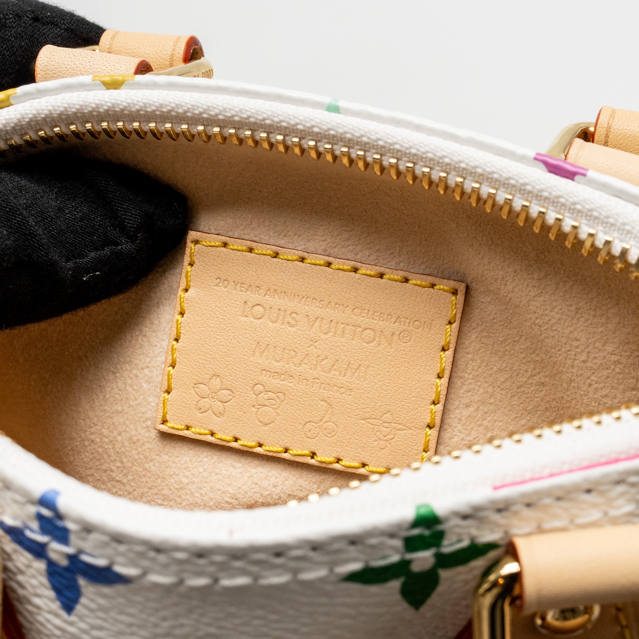 AAA Replica Louis Vuitton LV X TAKASHI MURAKAMI NANO SPEEDY MULTICOLOURED MONOGRAM CANVAS WHITE GHW