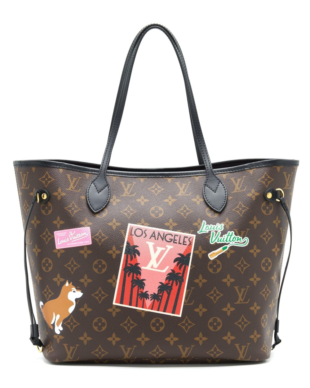 AAA Replica Louis Vuitton LV NEVERFULL MM MY LV WORLD TOUR MONOGRAM CANVAS/ BLACK