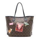 AAA Replica Louis Vuitton LV NEVERFULL MM MY LV WORLD TOUR MONOGRAM CANVAS/ BLACK