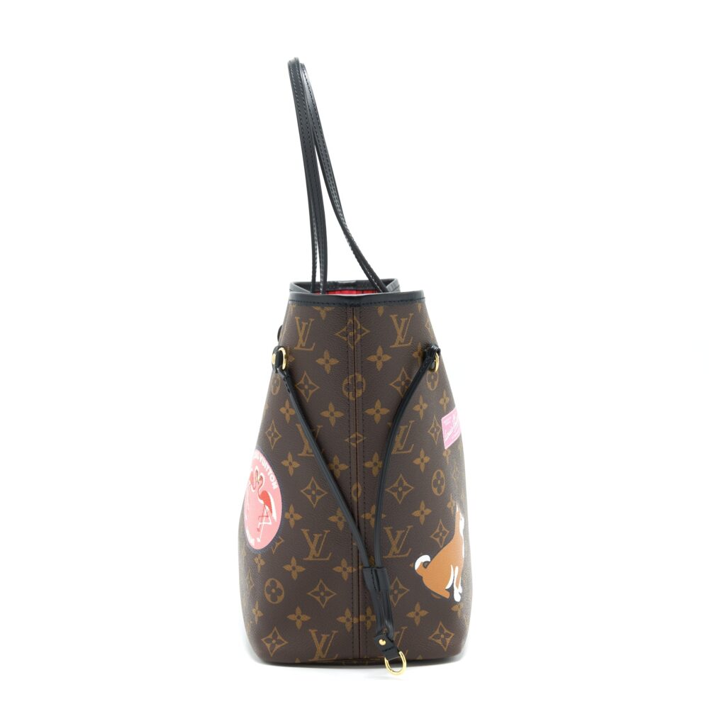 AAA Replica Louis Vuitton LV NEVERFULL MM MY LV WORLD TOUR MONOGRAM CANVAS/ BLACK
