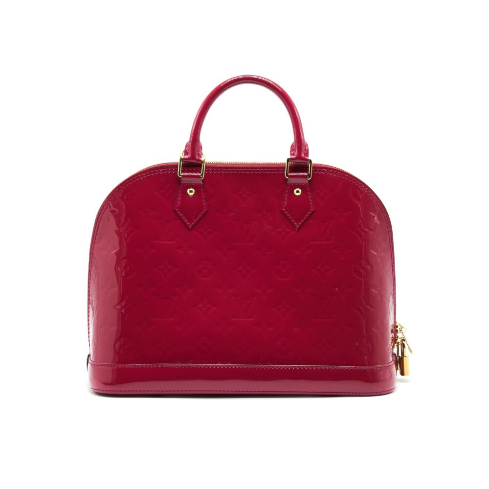 AAA Replica Louis Vuitton LV ALMA PM PATENT LEATHER INDIAN ROSE