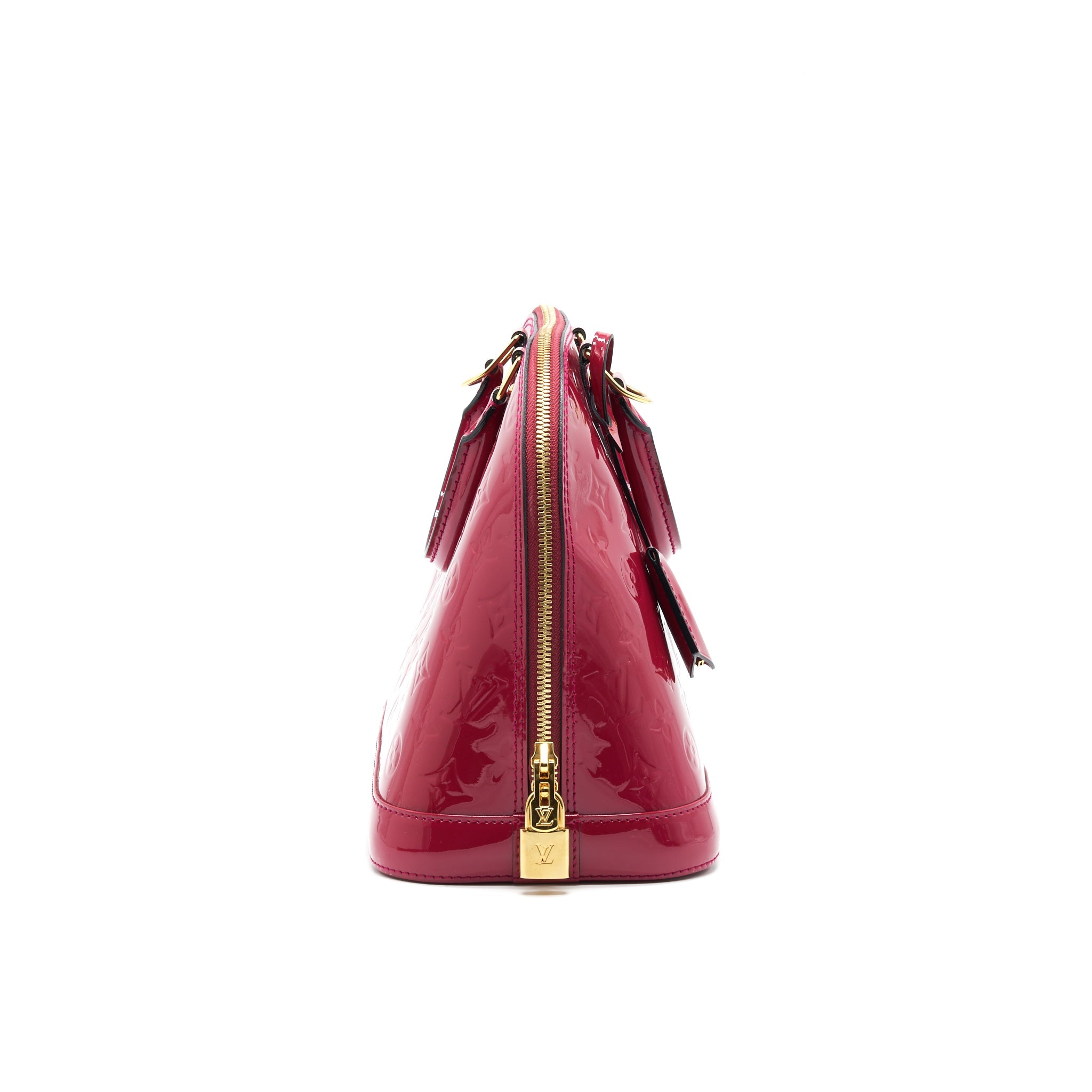AAA Replica Louis Vuitton LV ALMA PM PATENT LEATHER INDIAN ROSE