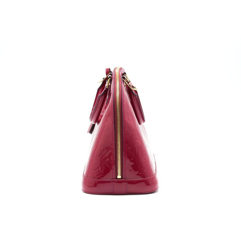 AAA Replica Louis Vuitton LV ALMA PM PATENT LEATHER INDIAN ROSE