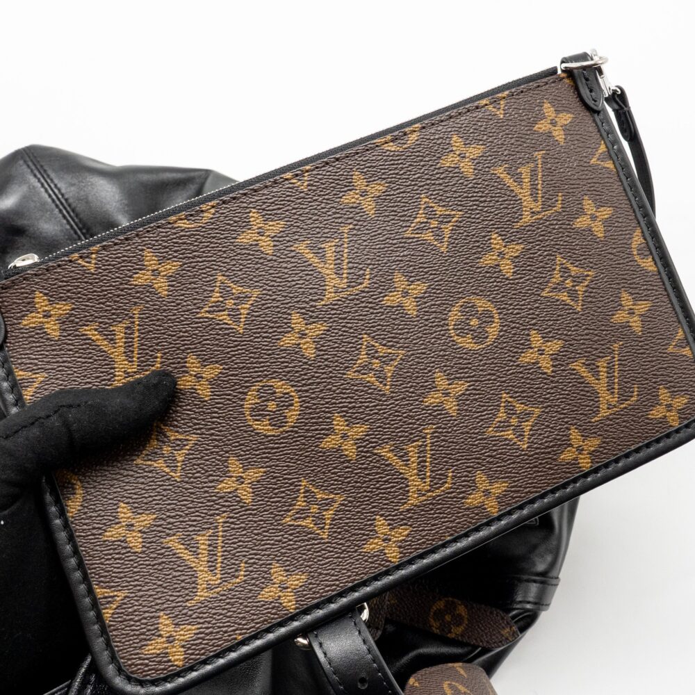 AAA Replica Louis Vuitton LV CARRYALL VIBE MM LAMBSKIN/MONOGRAM CANVAS BLACK SHW