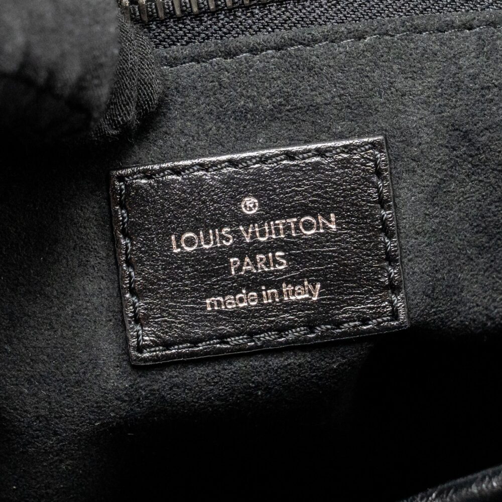 AAA Replica Louis Vuitton LV CARRYALL VIBE MM LAMBSKIN/MONOGRAM CANVAS BLACK SHW