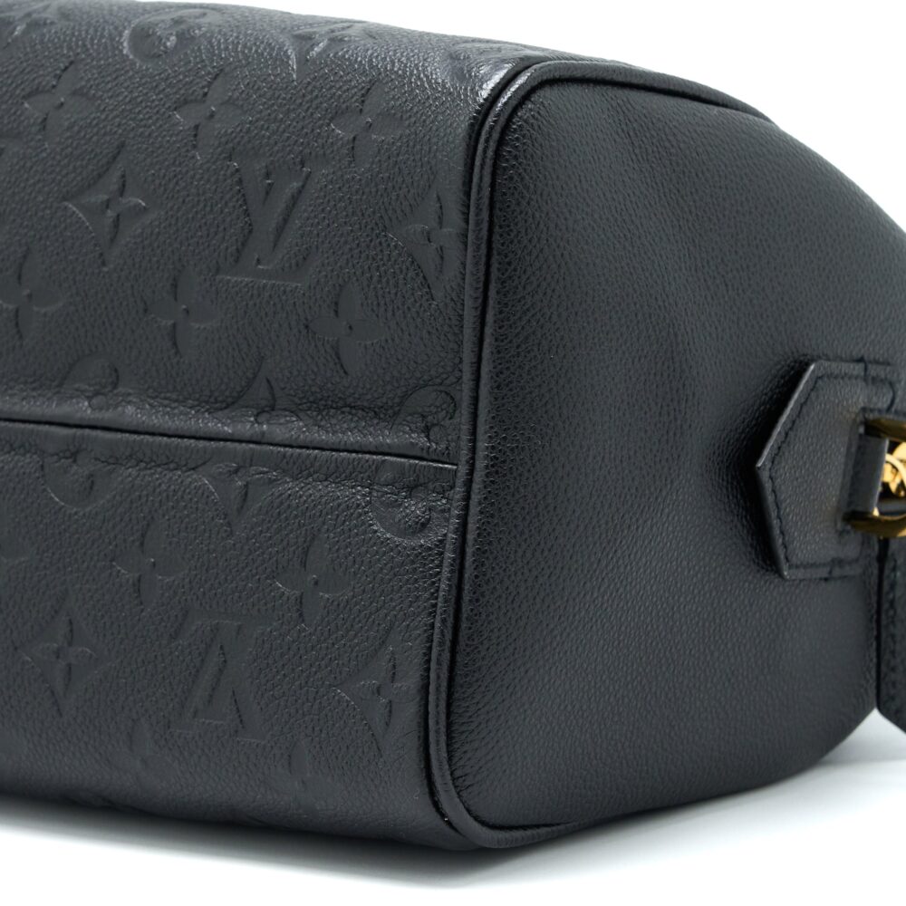 AAA Replica Louis Vuitton LV SPEEDY 25 BANDOULIERE MONOGRAM EMPREINTE BLACK GHW