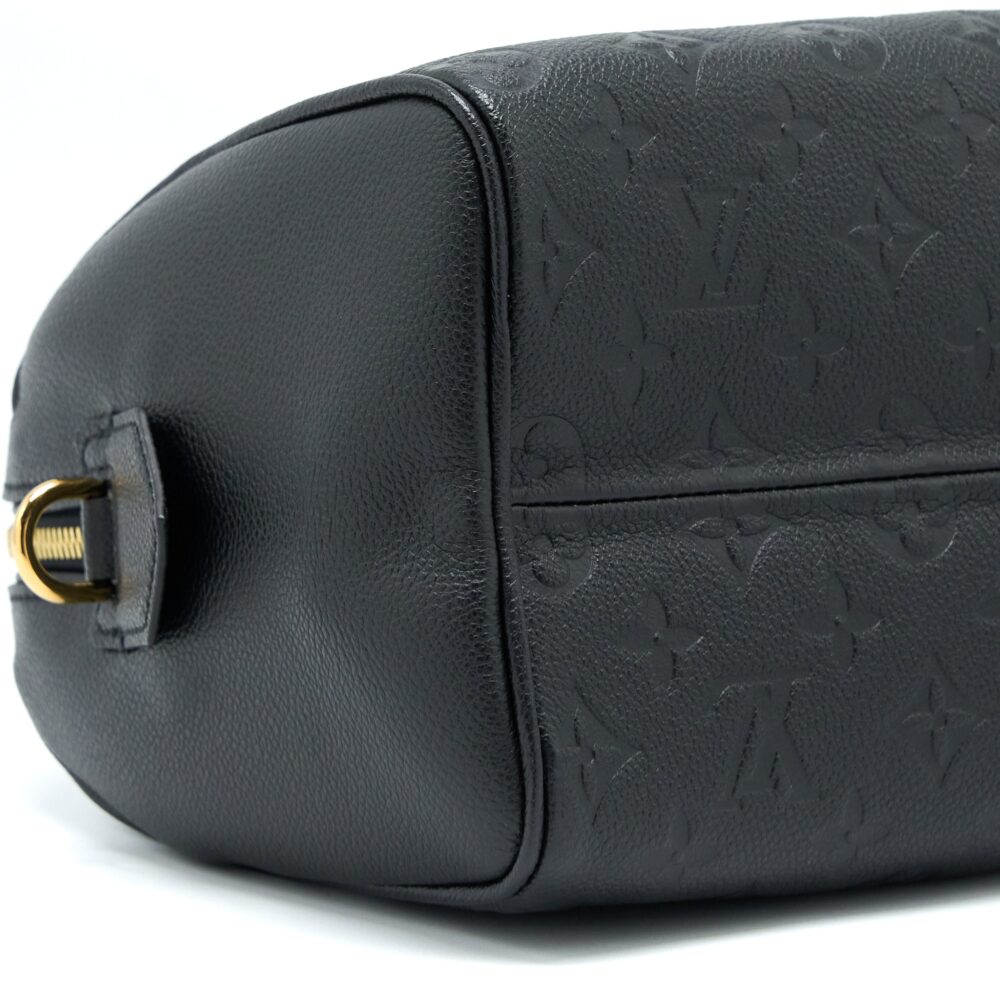 AAA Replica Louis Vuitton LV SPEEDY 25 BANDOULIERE MONOGRAM EMPREINTE BLACK GHW