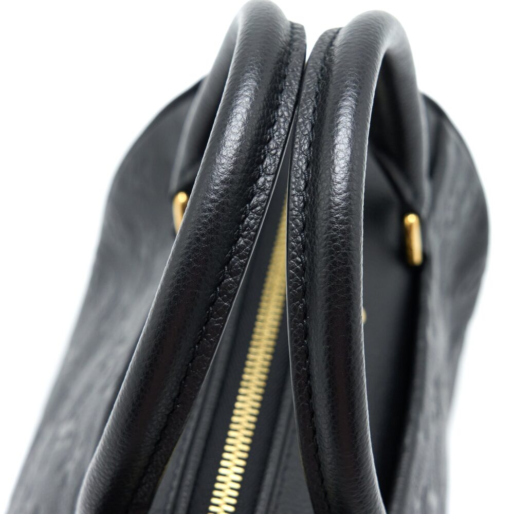 AAA Replica Louis Vuitton LV SPEEDY 25 BANDOULIERE MONOGRAM EMPREINTE BLACK GHW
