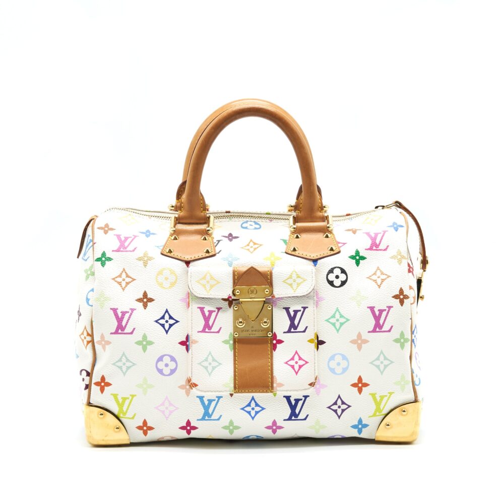 AAA Replica Louis Vuitton LV MONOGRAM MULTICOLOR SPEEDY 30 TOTE