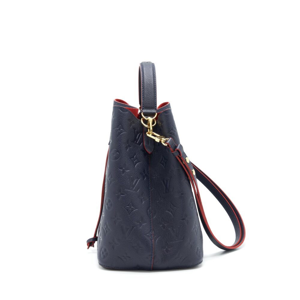 AAA Replica Louis Vuitton LV NEONOE MONOGRAM EMPREINTE MARINE ROUGE GHW