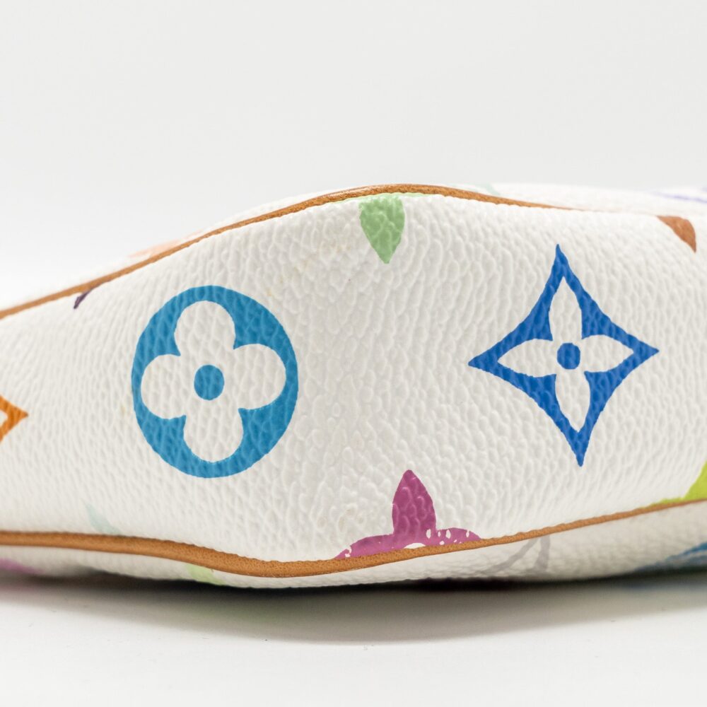 AAA Replica Louis Vuitton LV TAKASHI MURAKAMI POCHETTE ACCESSORIES MONOGRAM WHITE/MULTICOLOUR GHW