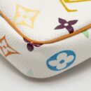 AAA Replica Louis Vuitton LV TAKASHI MURAKAMI POCHETTE ACCESSORIES MONOGRAM WHITE/MULTICOLOUR GHW