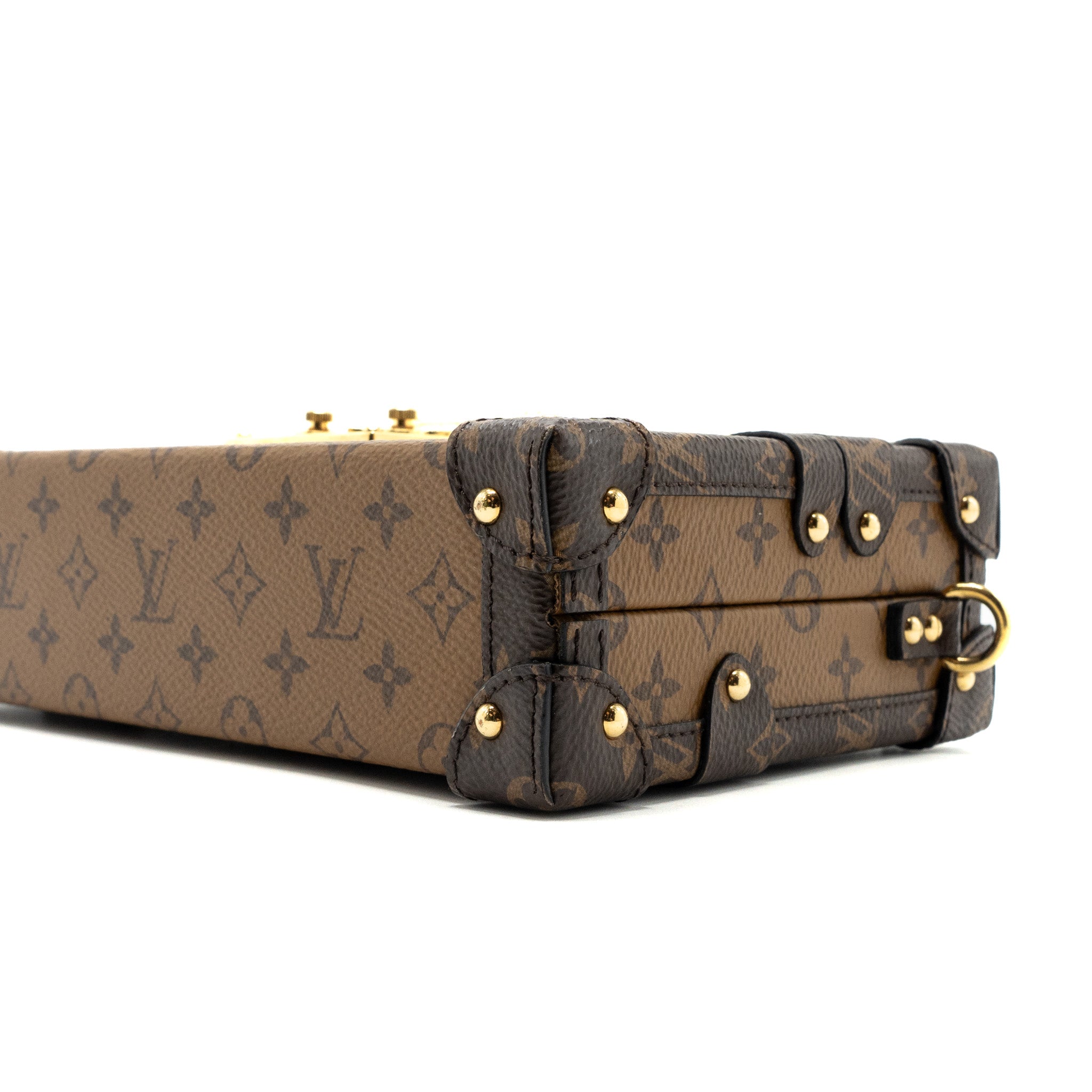 AAA Replica Louis Vuitton LV PETITE MALLE MONOGRAM REVERSE CANVAS GHW