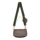 AAA Replica Louis Vuitton LV MULTI POCHETTE ACCESSORIES KHAKI MONOGRAM CANVAS GHW