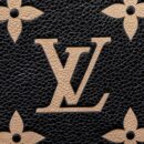 AAA Replica Louis Vuitton LV MINI POCHETTE ACCESSORIES MONOGRAM EMPREINTE BLACK/ BEIGE GHW
