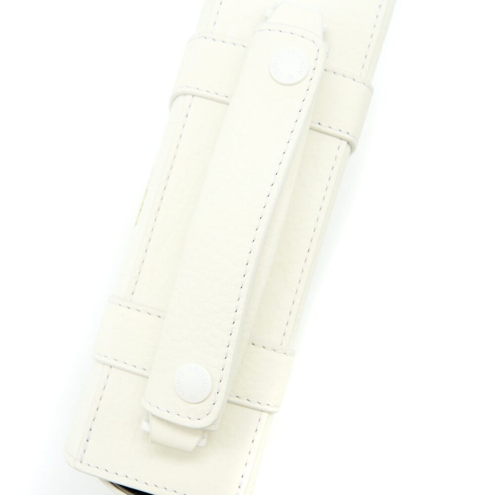 AAA Replica Louis Vuitton LV SCARECROW PRINTED FLAP BAG CALFSKIN WHITE WITH WHITE HARDWARE