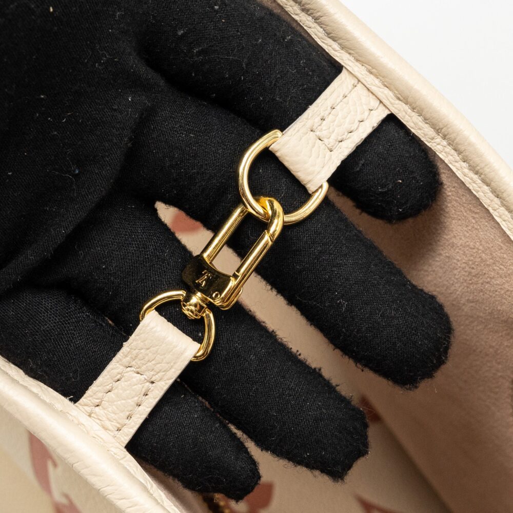 AAA Replica Louis Vuitton LV NEVERFULL MM MONOGRAM EMPREINTE CRÈME/ROSE TRIANON GHW