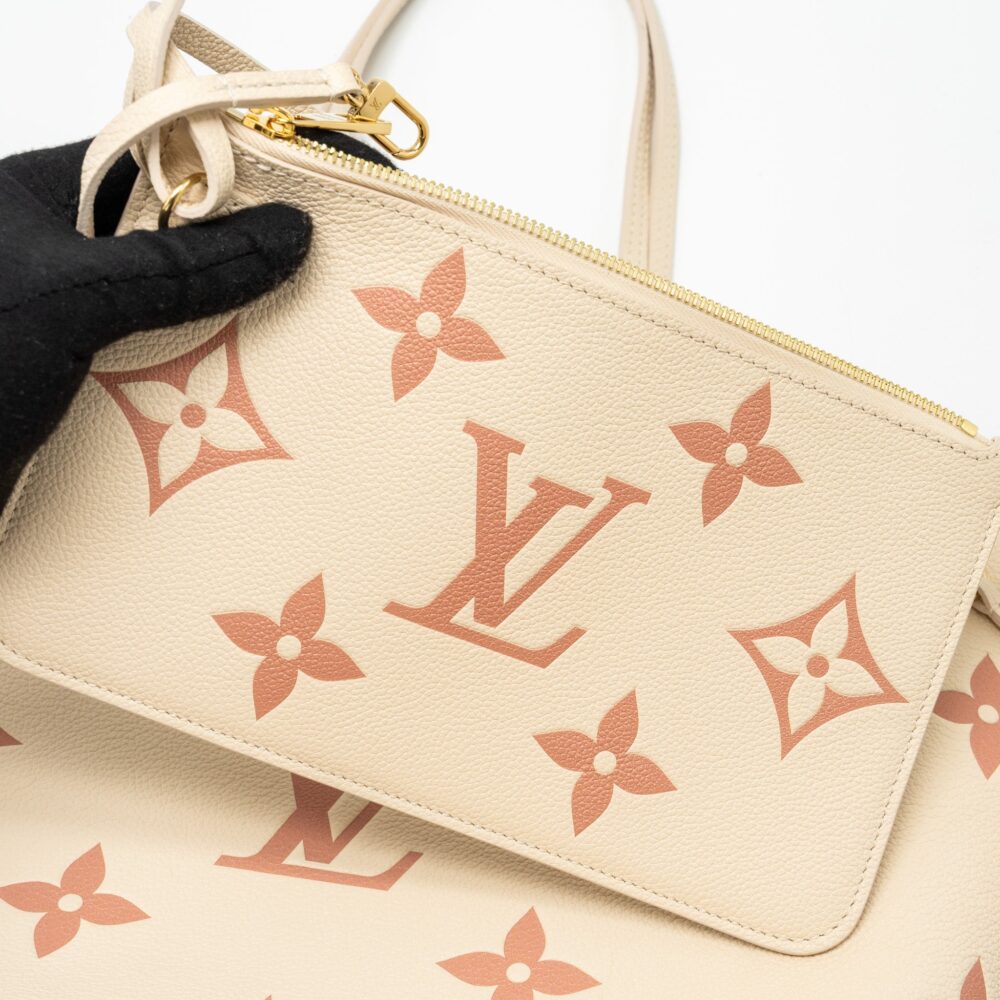 AAA Replica Louis Vuitton LV NEVERFULL MM MONOGRAM EMPREINTE CRÈME/ROSE TRIANON GHW