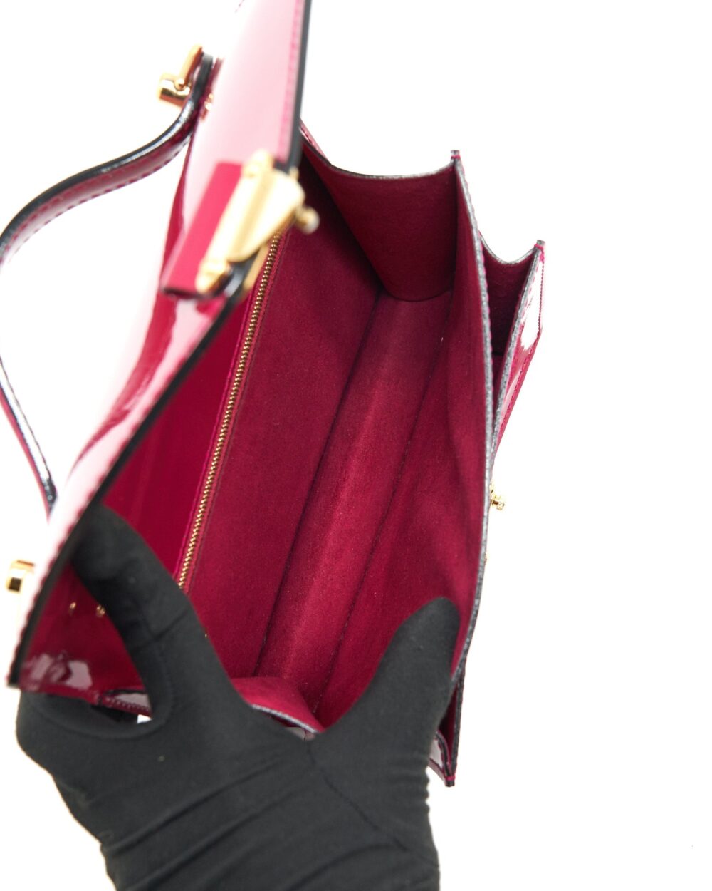 AAA Replica Louis Vuitton LV MESSENGER BAG CROSSBODY PATENT RASPBERRY RED GHW