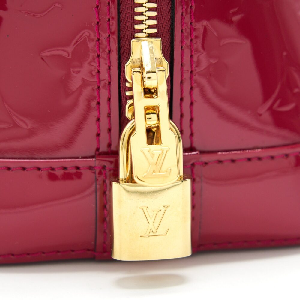 AAA Replica Louis Vuitton LV ALMA PM PATENT LEATHER INDIAN ROSE