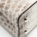 AAA Replica Louis Vuitton LV CAPUCINES MINI HIMALAYAN CROCODILE WHITE SHW