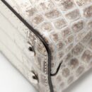 AAA Replica Louis Vuitton LV CAPUCINES MINI HIMALAYAN CROCODILE WHITE SHW