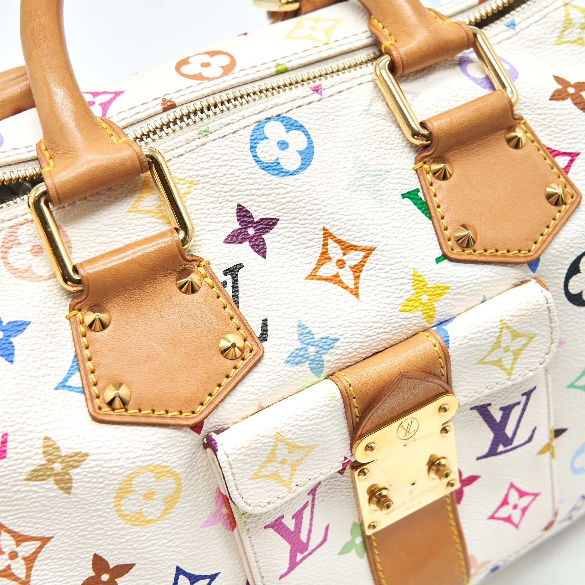 AAA Replica Louis Vuitton LV MONOGRAM MULTICOLOR SPEEDY 30 TOTE