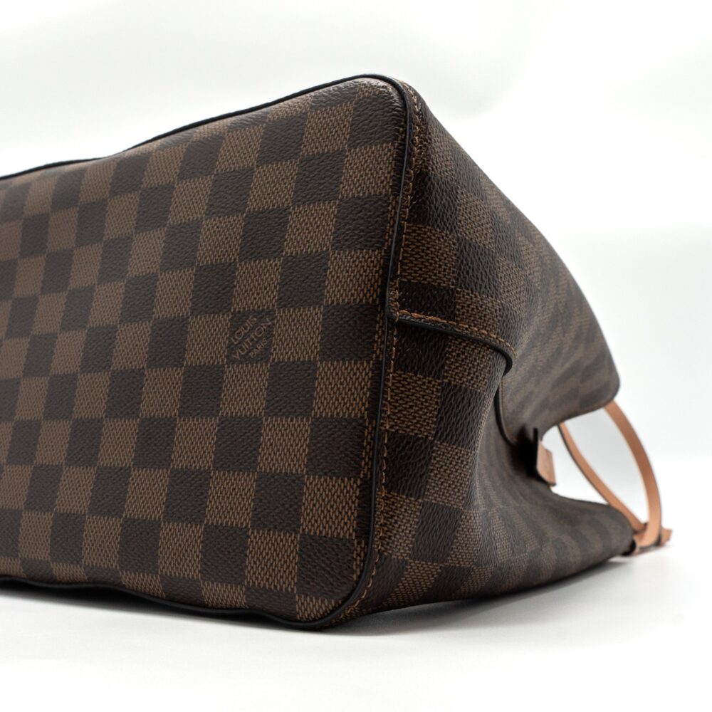 AAA Replica Louis Vuitton LV NEONOE MM DAMIER EBENE CANVAS LIGHT PINK GHW