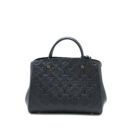 AAA Replica Louis Vuitton LV MONTAIGNE MM MONOGRAM EMPREINTE BLACK GHW