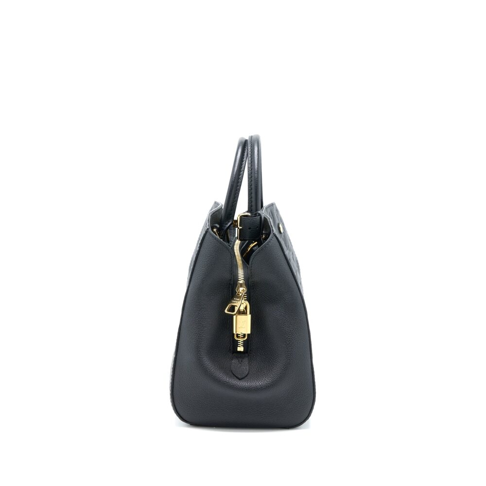 AAA Replica Louis Vuitton LV MONTAIGNE MM MONOGRAM EMPREINTE BLACK GHW