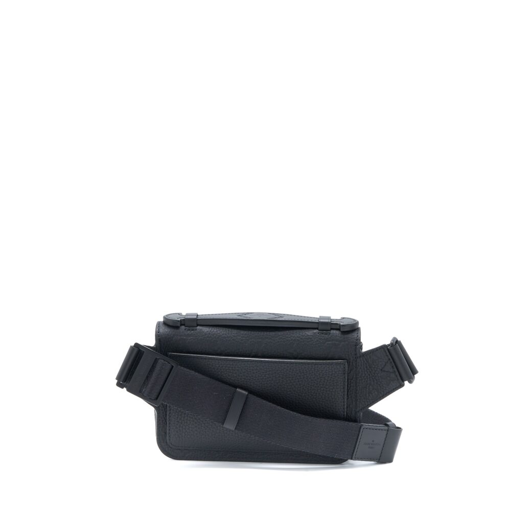 AAA Replica Louis Vuitton LV S LOCK SLINGBAG MONOGRAM-EMBOSSED TAURILLON BLACK BLACK HARDWARE (NEW VERSION)