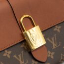 AAA Replica Louis Vuitton LV LOCK BB MONOGRAM CANVAS BROWN GHW