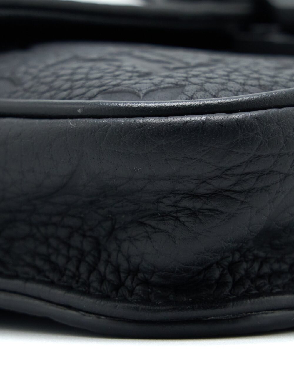 AAA Replica Louis Vuitton LV S LOCK SLINGBAG MONOGRAM-EMBOSSED TAURILLON BLACK BLACK HARDWARE (NEW VERSION)
