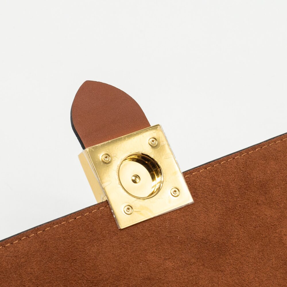 AAA Replica Louis Vuitton LV LOCK BB MONOGRAM CANVAS BROWN GHW