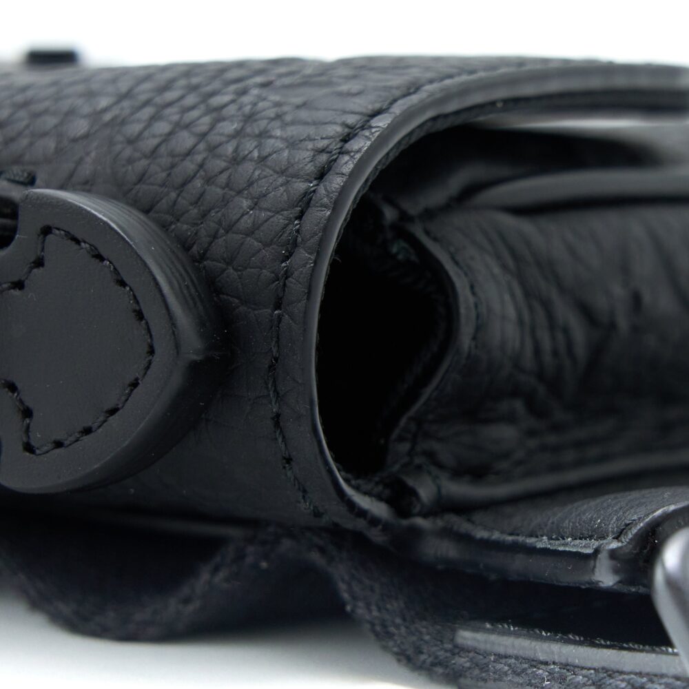 AAA Replica Louis Vuitton LV S LOCK SLINGBAG MONOGRAM-EMBOSSED TAURILLON BLACK BLACK HARDWARE (NEW VERSION)